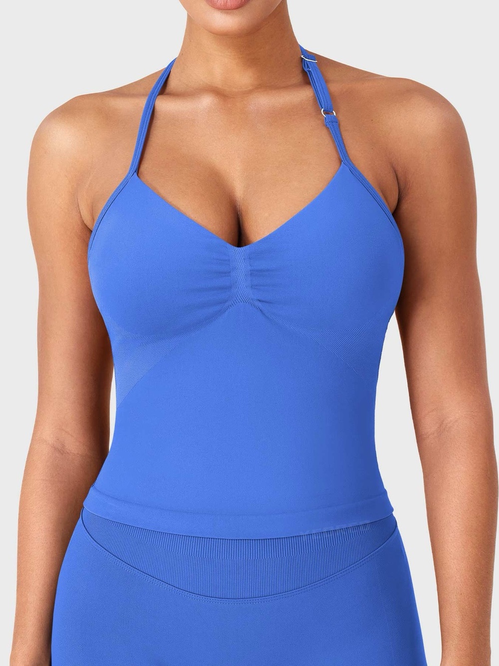 Yeoreo Eiliney SoftHue Halter Tank - Electric Blue, Size XS